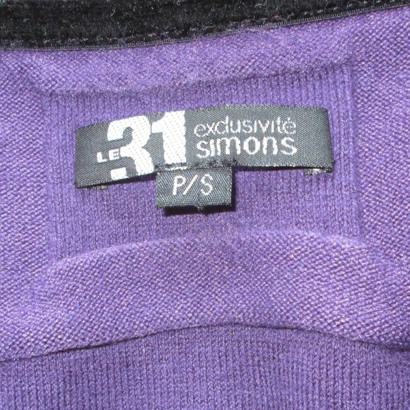 Men's Simons Purple Cotton Blend V-neck Sweater Size Small - Picture 3 of 4